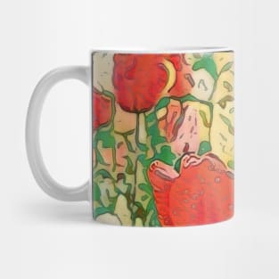 Artistic Impressionist Tulips Mug